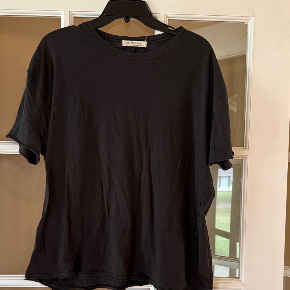We The Free Charcoal Short Sleeve  Nina Tee